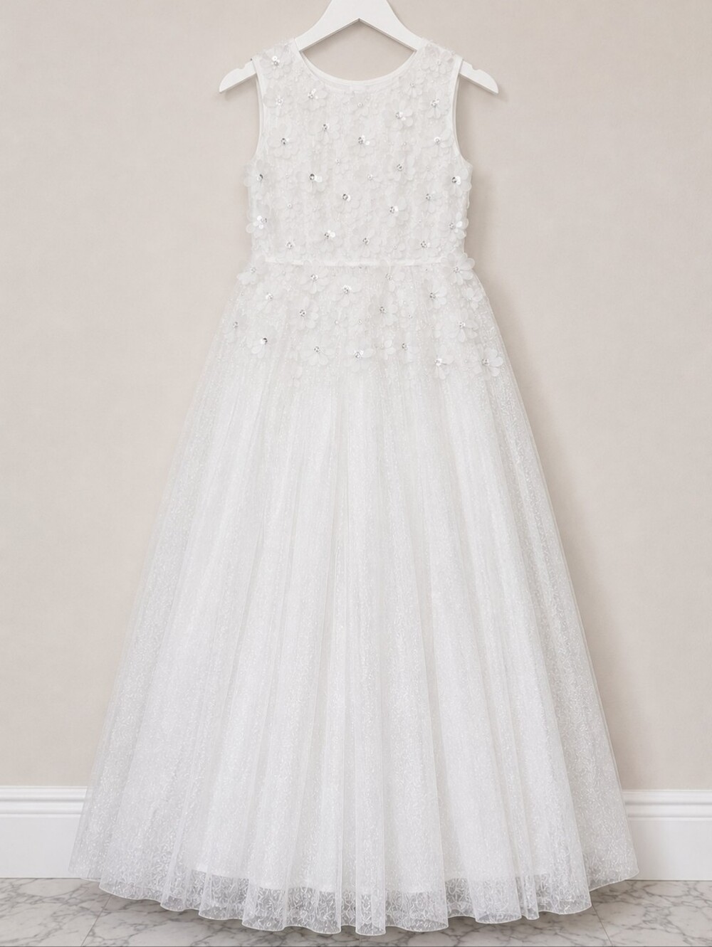 White Floral Dress Flower Girl Bridal